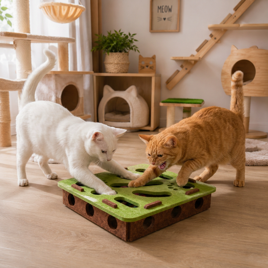 Interaktives Puzzle-Spielzeug aus Filz für Katzen