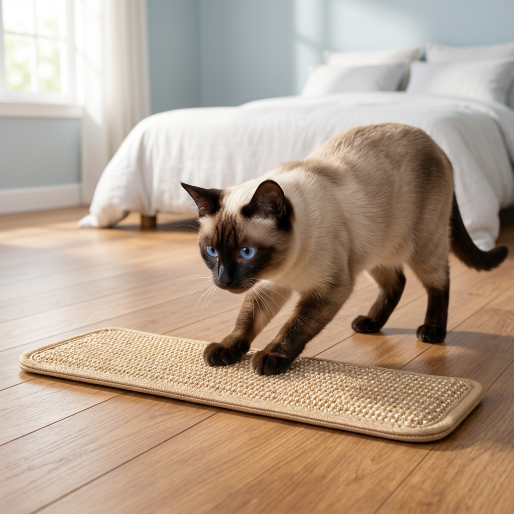 Natürliches Sisal-Katzenkissen & Kratzspielzeug mit Katzenminze – Kauspielzeug zur Zahnpflege