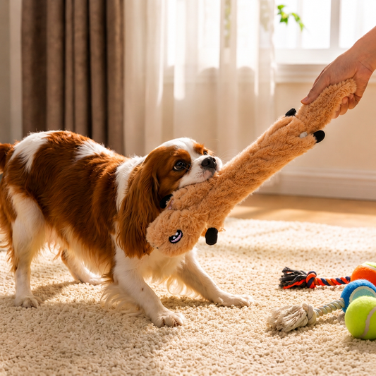 Robustes, füllungsfreies Knister- und Quietsch-Hundespielzeug