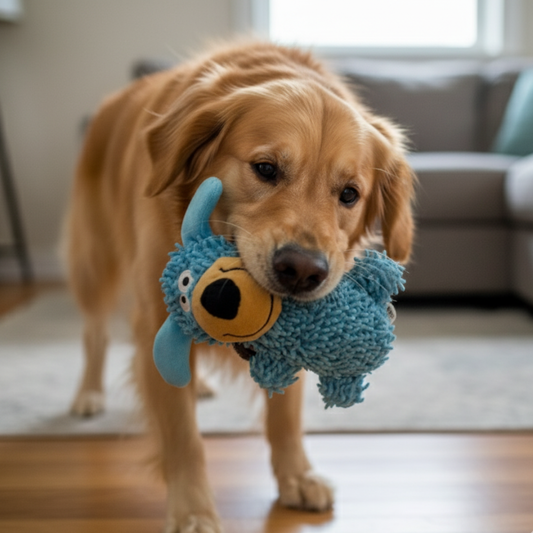 Kicherndes Zahnreinigungsspielzeug in Hundefarben