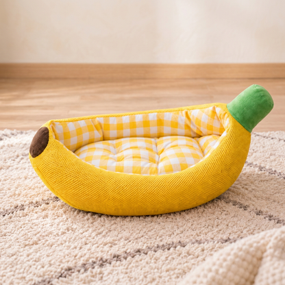 Bananenförmiges gemütliches Haustierbett für Hunde