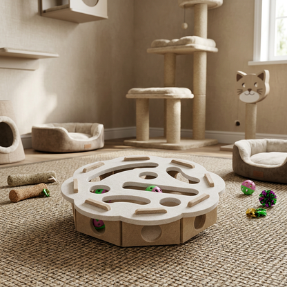 Interaktives Puzzle-Spielzeug aus Filz für Katzen