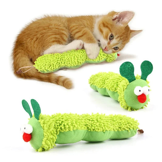 Katerpillar Katzenspielzeug mit Katzenminze für gesunde Zähne