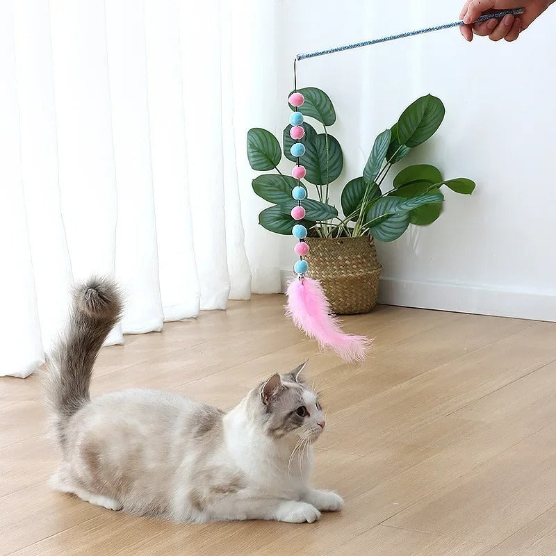 Interaktives Katzenfederspielzeug