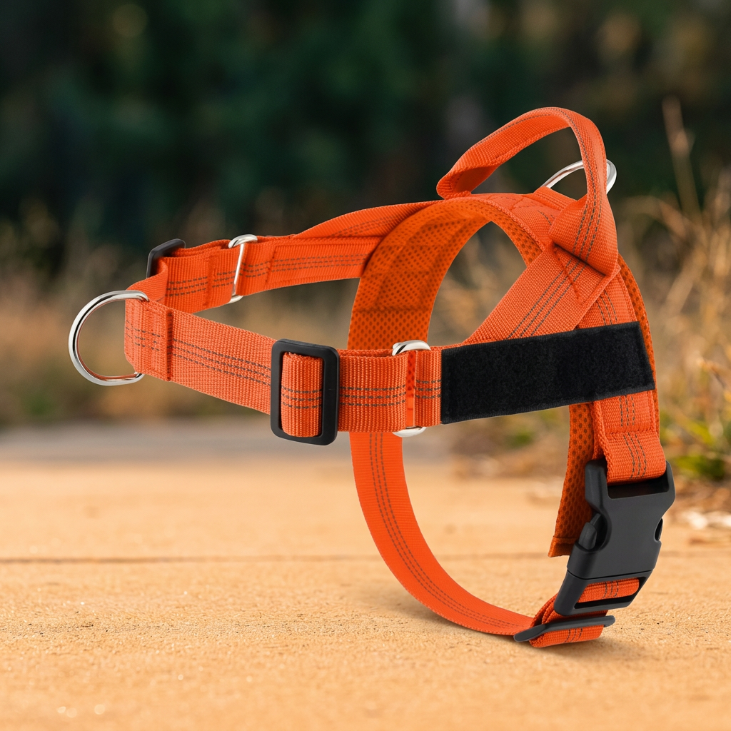 Individuell gestaltetes, reflektierendes No-Pull-Hundegeschirr mit personalisiertem Namensaufnäher