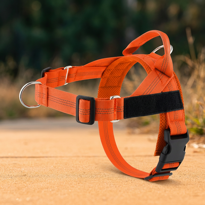 Individuell gestaltetes, reflektierendes No-Pull-Hundegeschirr mit personalisiertem Namensaufnäher