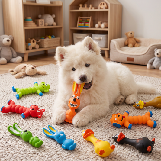 Robustes Hundekauspielzeug aus Naturlatex zur Zahnreinigung