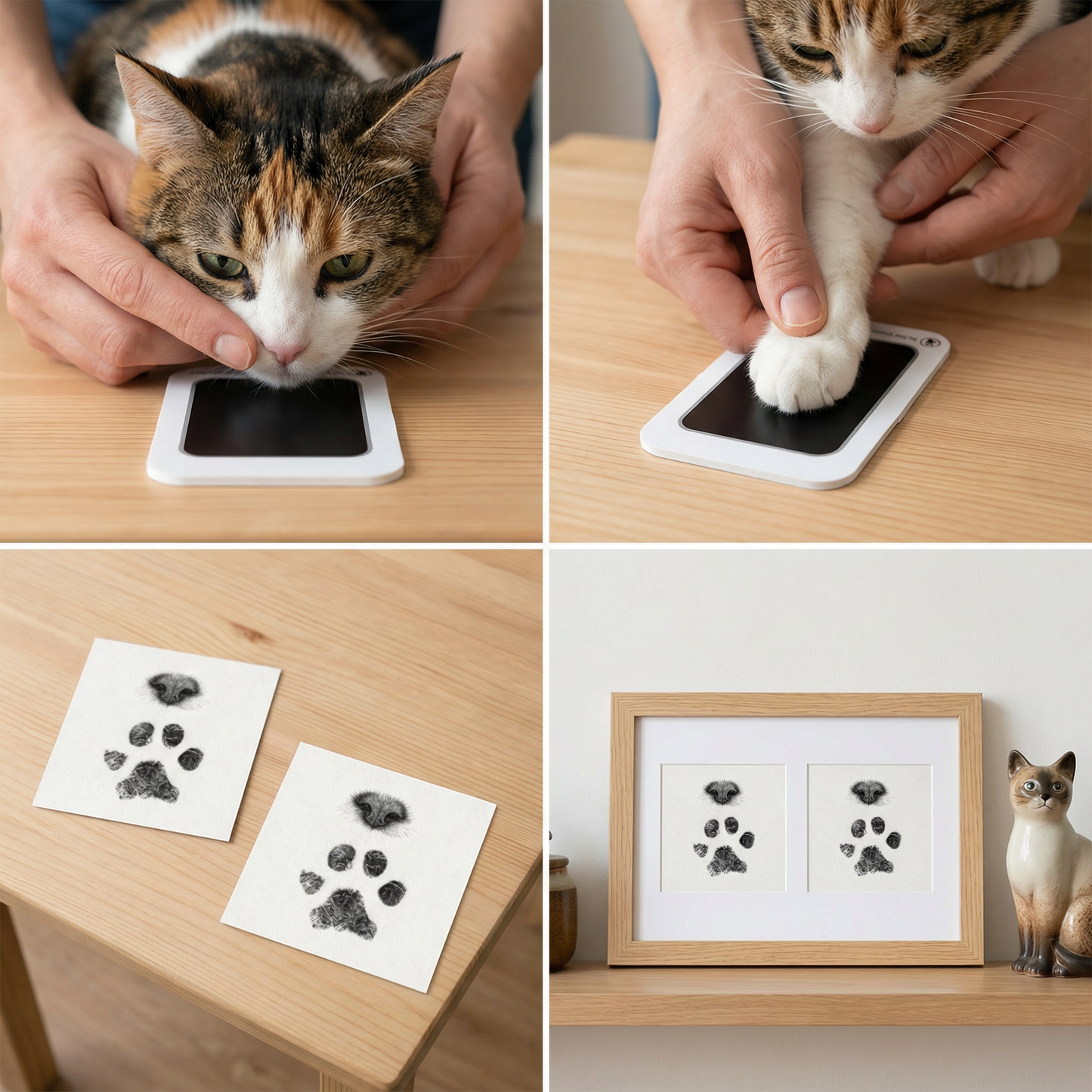 Haustier Pfoten- & Nasenabdruck-Set – DIY Erinnerungsset für Katzen