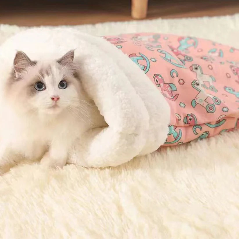 Gemütliches Katzen Schlafsack Kuschelbett – tier-herzen