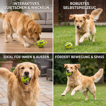 Interaktiver quietschender Wackelball für Hunde – strapazierfähiges Spielzeug zum Selbstspielen