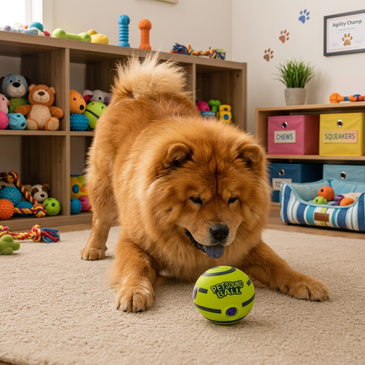 Interaktiver quietschender Wackelball für Hunde – strapazierfähiges Spielzeug zum Selbstspielen