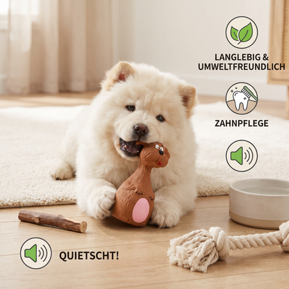 Robustes, umweltfreundliches Latex-Hundespielzeug mit Quietscher & Zahnpflege