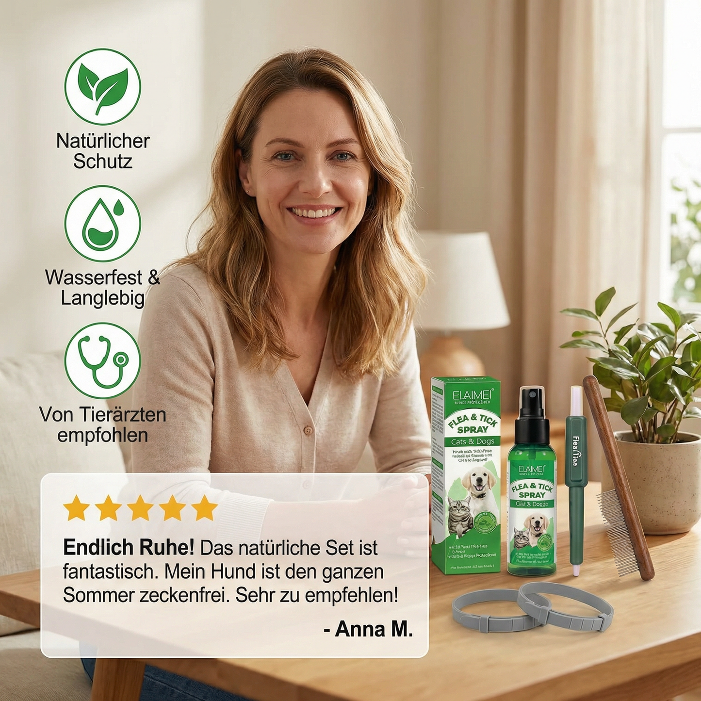 Natürliches Zeckenfrei Rundum-Schutz Set für Hunde – Das Sorglos-Paket