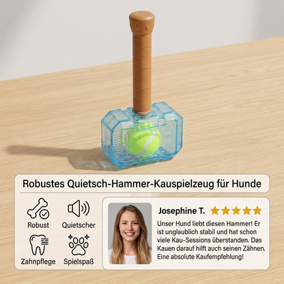 Robustes Quietsch-Hammer-Kauspielzeug für Hunde