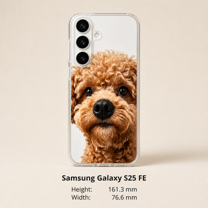 Personalisierte Haustier-Fotohülle mit 3D-Quetschnase