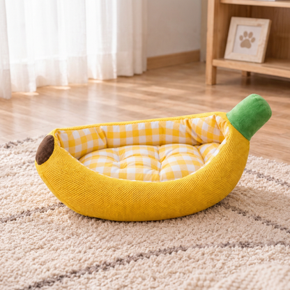 Bananenförmiges gemütliches Haustierbett für Hunde