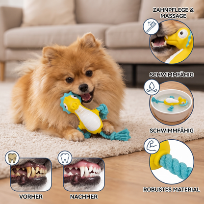 Robustes schwimmfähiges Hundespielzeug aus Dental-Latex mit Seil