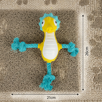 Robustes schwimmfähiges Hundespielzeug aus Dental-Latex mit Seil
