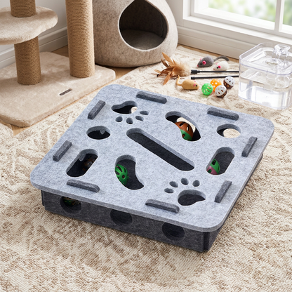 Interaktives Puzzle-Spielzeug aus Filz für Katzen
