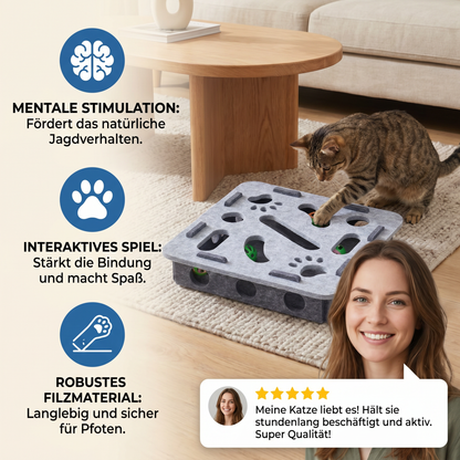 Interaktives Puzzle-Spielzeug aus Filz für Katzen