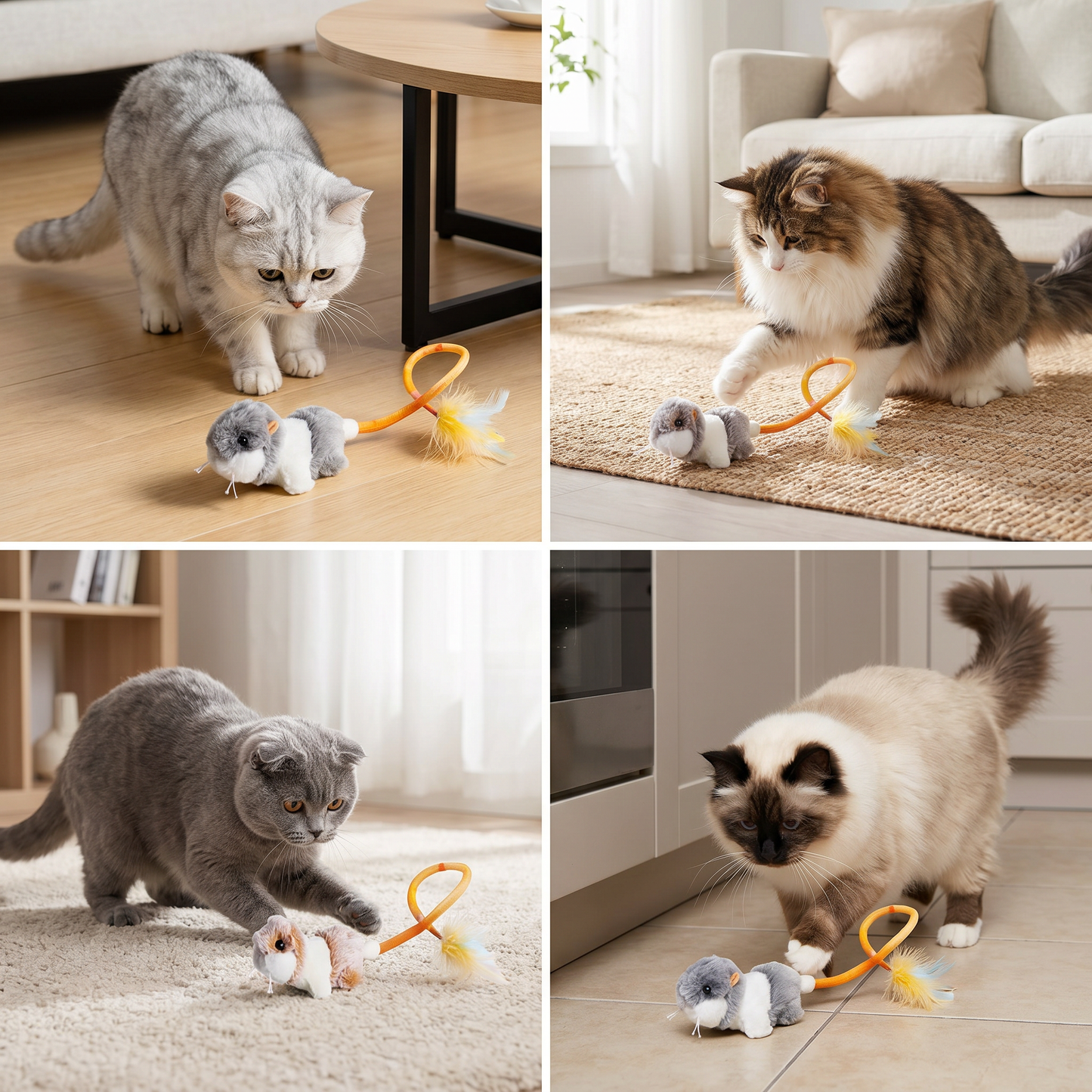 Katzenspielzeug Wackelschwanz-Maus