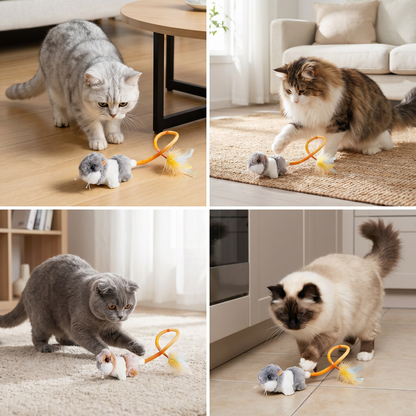Katzenspielzeug Wackelschwanz-Maus