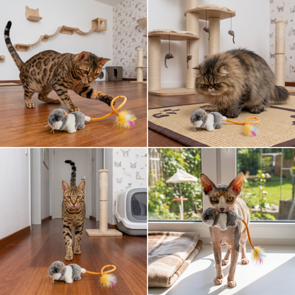 Katzenspielzeug Wackelschwanz-Maus