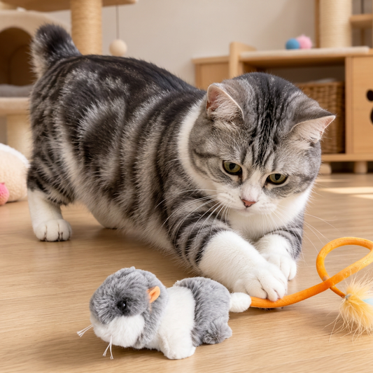 Katzenspielzeug Wackelschwanz-Maus