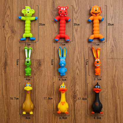 Robustes Hundekauspielzeug aus Naturlatex zur Zahnreinigung