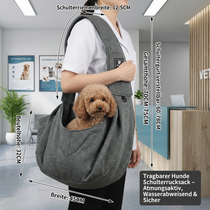 Tragbarer Hunde Schulterrucksack – Atmungsaktiv, Wasserabweisend & Sicher
