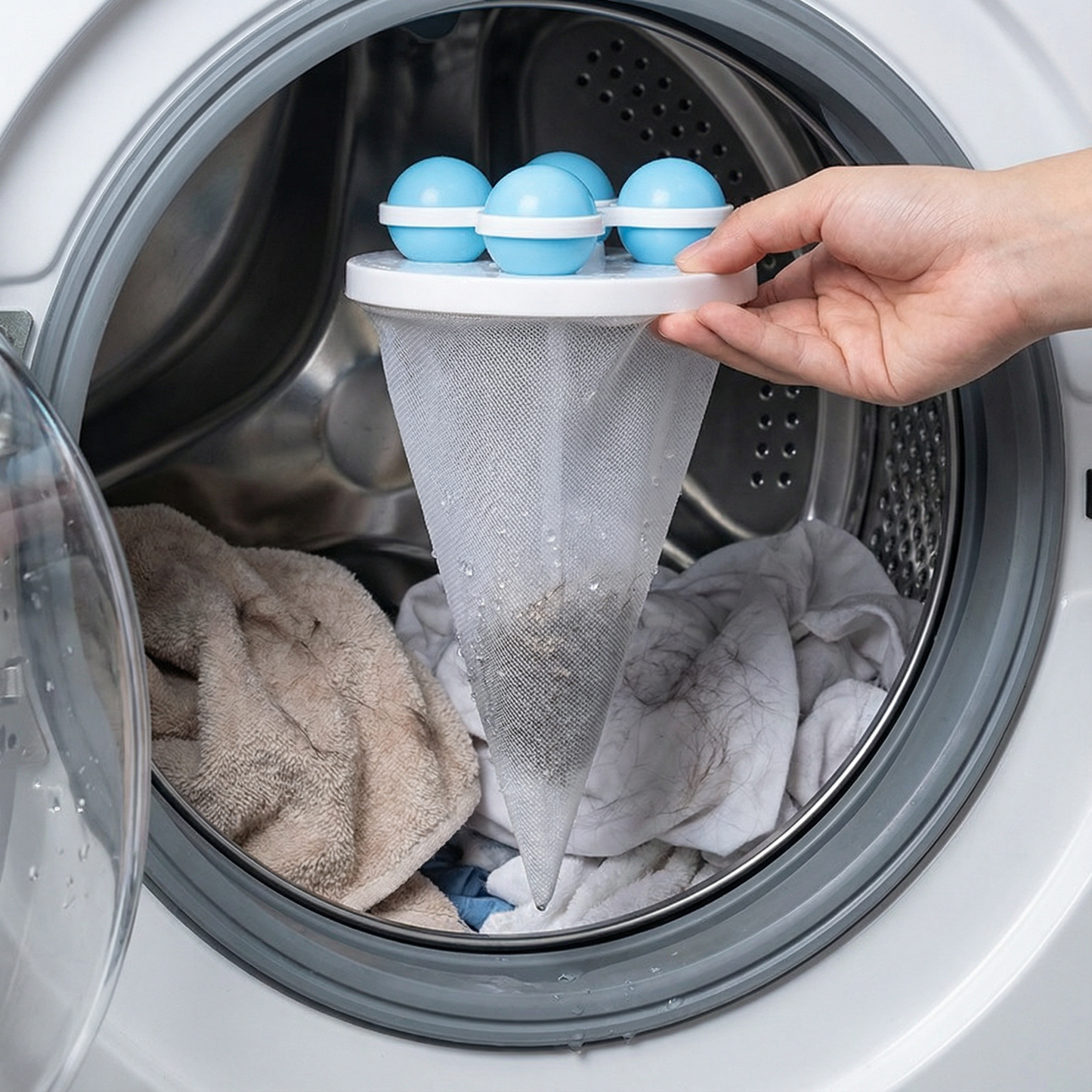 Wäsche Tierhaar Filter für die Waschmaschine – Wiederverwendbarer Fangbeutel