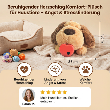 Beruhigendes Herzschlag-Kuscheltier für Haustiere – Angstlindernd & Stressabbauend