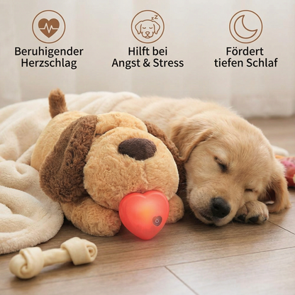 Beruhigendes Herzschlag-Kuscheltier für Haustiere – Angstlindernd & Stressabbauend