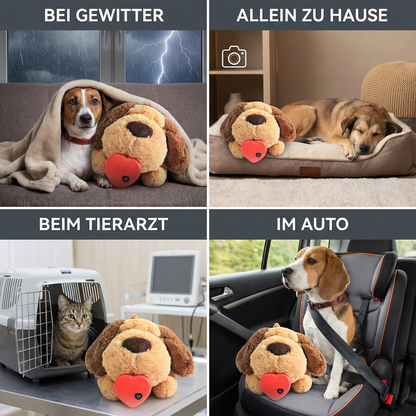 Beruhigendes Herzschlag-Kuscheltier für Haustiere – Angstlindernd & Stressabbauend