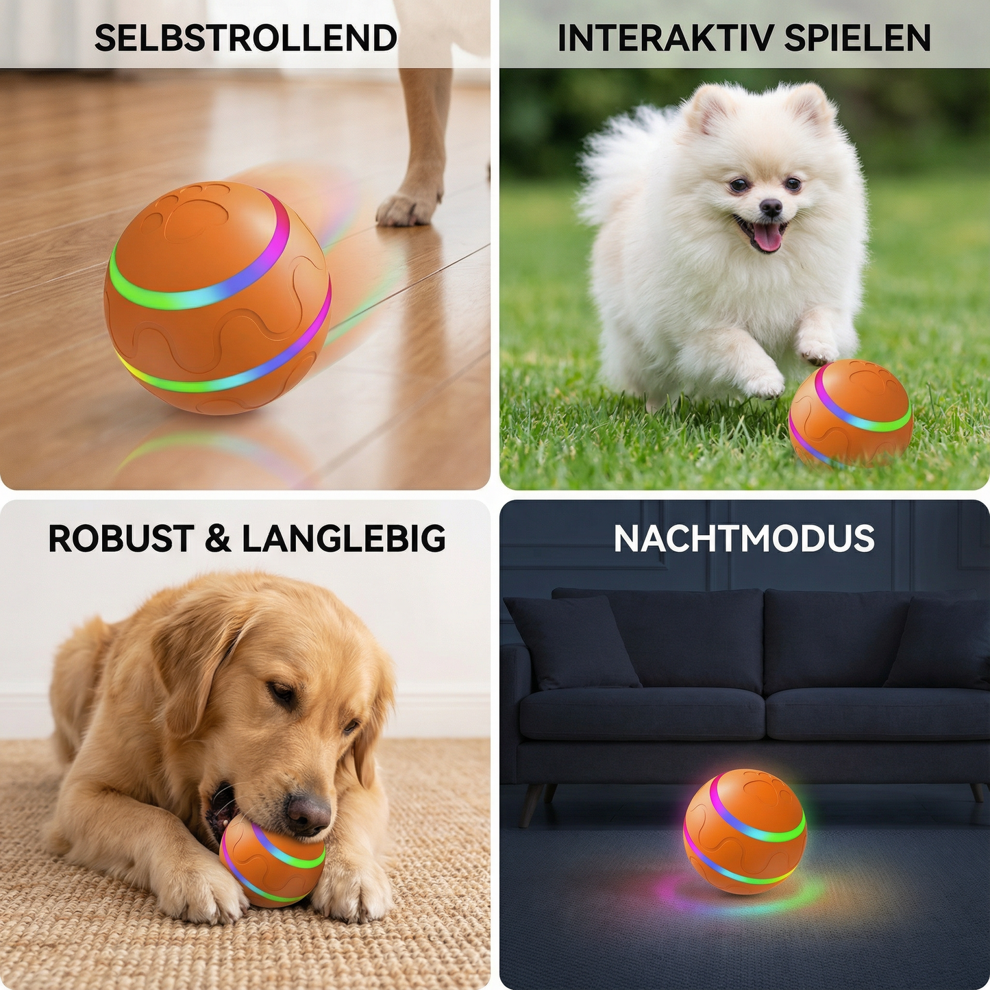 Robuster und Langlebiger Selbstrollender Hunde Spielball