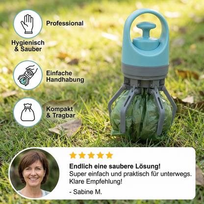 Praktische Kotgreifarm Hilfe mit Kotbeutel – Tragbares Outdoor-Set