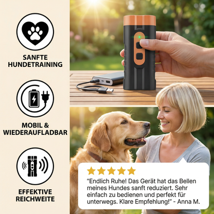 Anti-Bell-Ultraschallgerät für Hunde – Sanfte Trainingshilfe Mobil & Wiederaufladbar