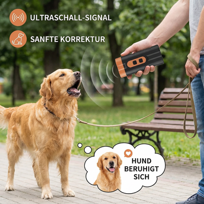 Anti-Bell-Ultraschallgerät für Hunde – Sanfte Trainingshilfe Mobil & Wiederaufladbar