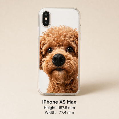 Personalisierte Haustier-Fotohülle mit 3D-Quetschnase